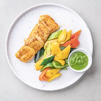 Smoked Paprika Fish with Spanish Pisto